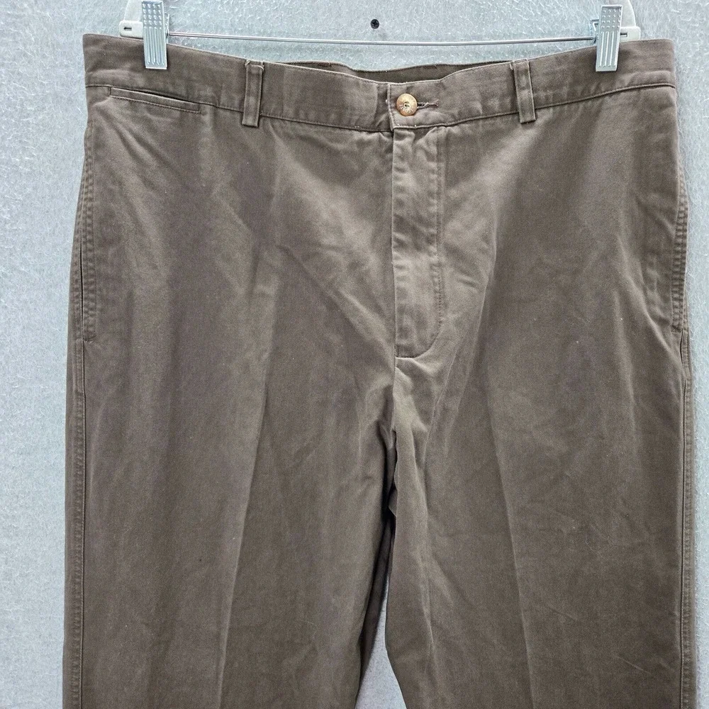 Lacoste Men Pants 38 Brown Chino‎ Straight Pockets High Rise 31 in Inseam